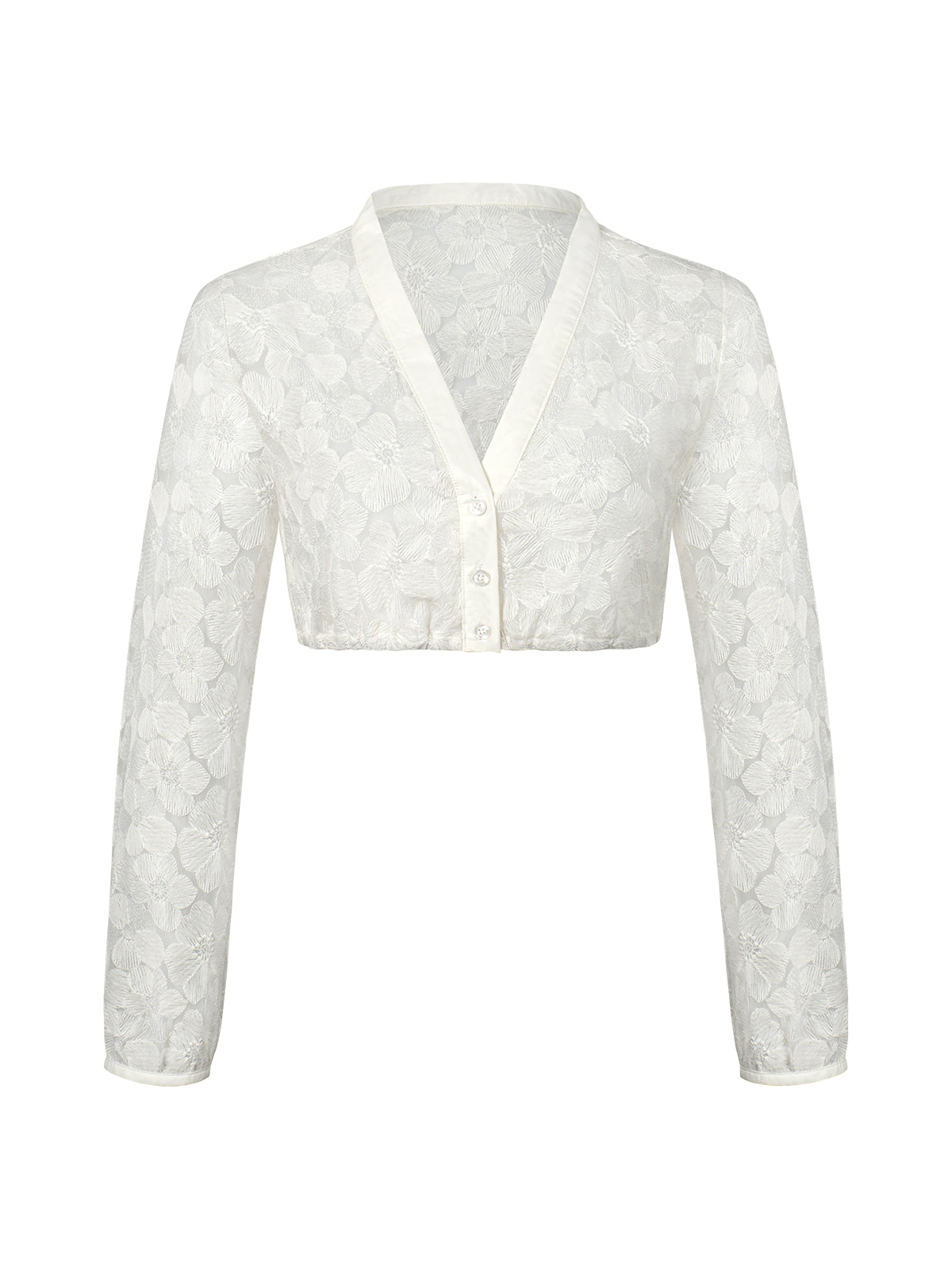 Pitkä käsivarsi V-kaula valkoiset naiset dirndlblous Emma